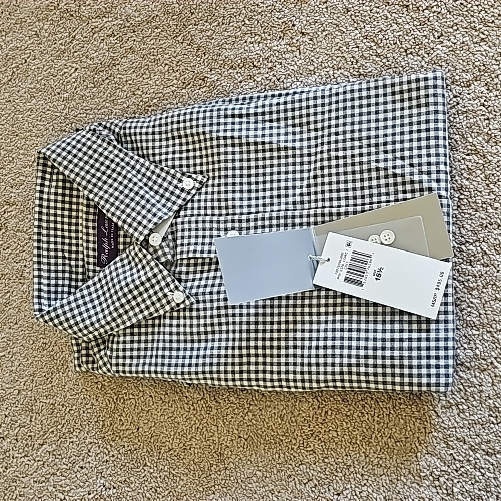 Ralph lauren purple label button down shirt